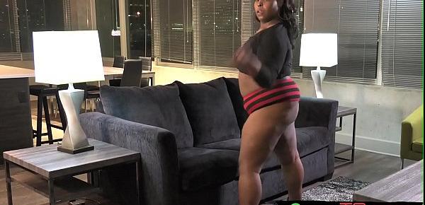  Bigtitted ebony BBW wanking her dong